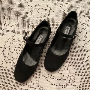 Aminana black suede shoes size 6 (36)